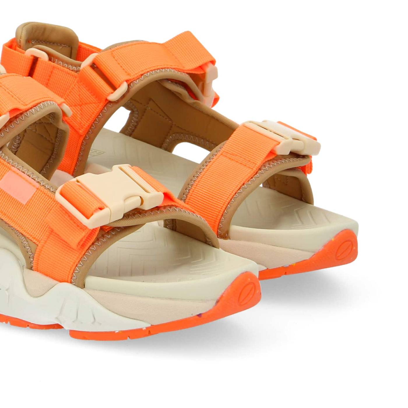 SANDALO KRAZEE W - CINTURINO IN NYLON/NEO - ARANCIO FLUO/GRIGIO